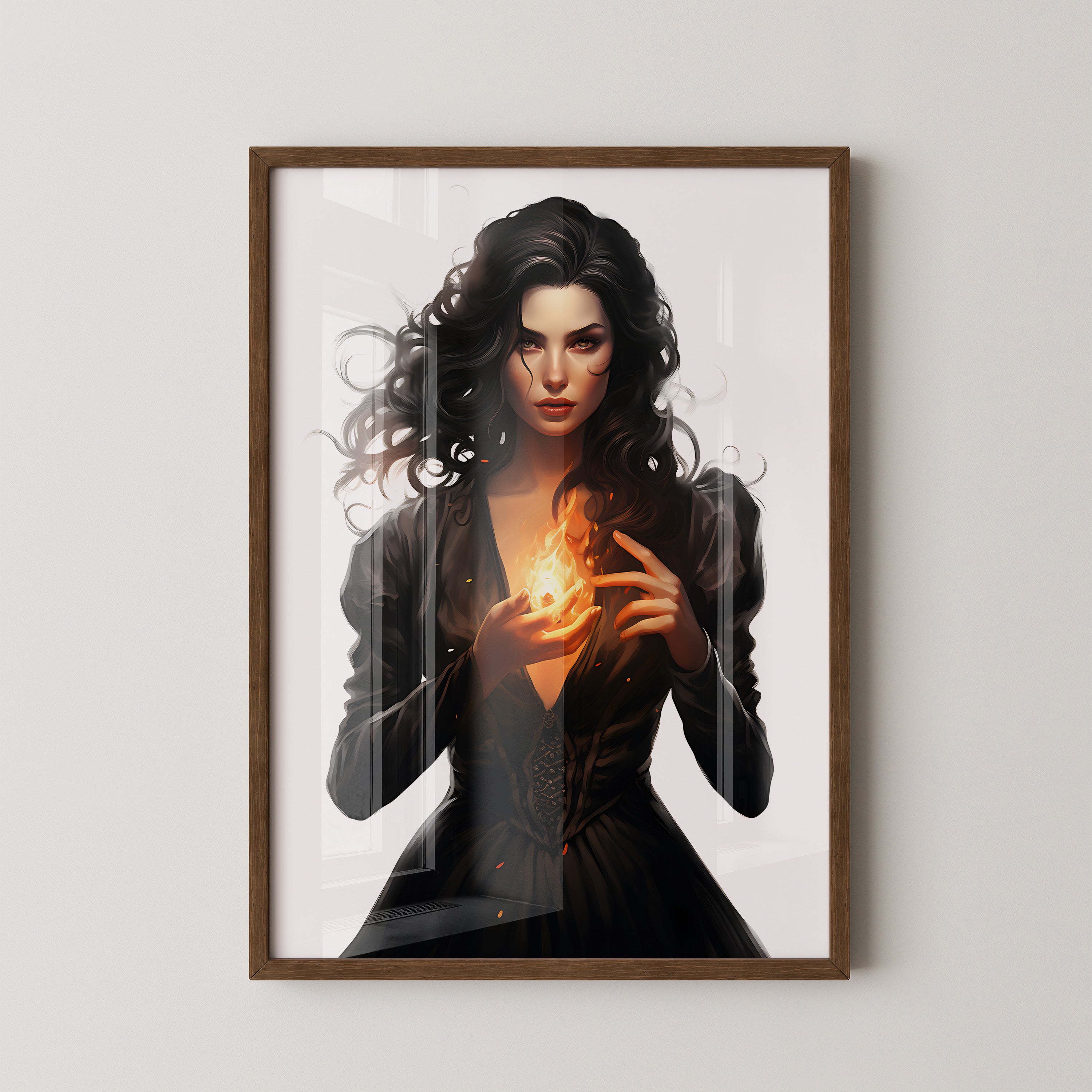 Mystische Frau Feuerzauber