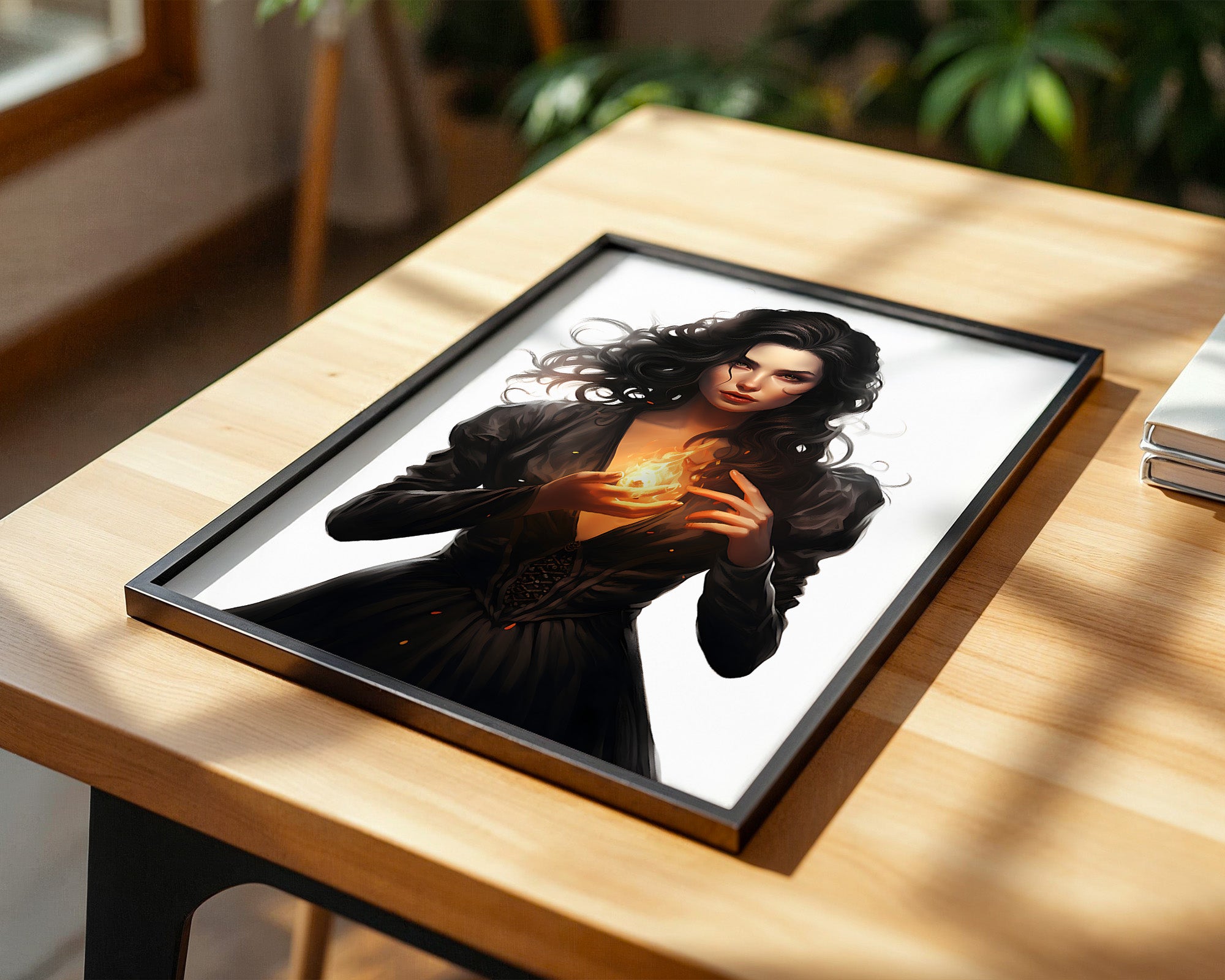 Mystische Frau Feuerzauber