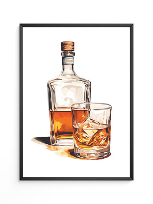 Whiskeyflasche Grafik Retro
