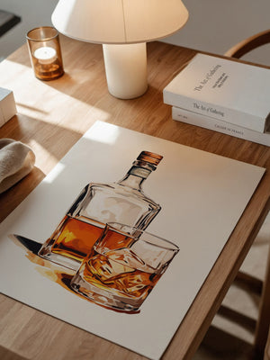 Whiskeyflasche Grafik Retro