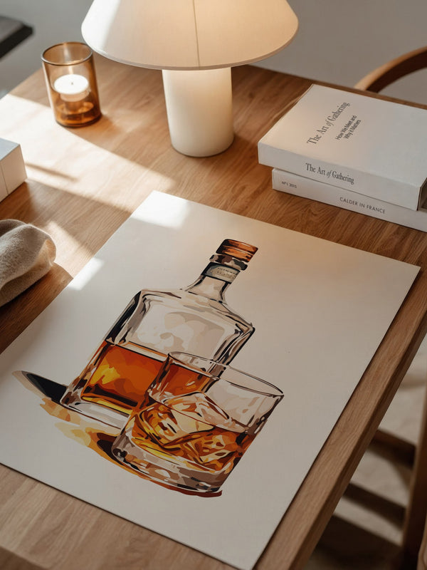 Whiskeyflasche Grafik Retro