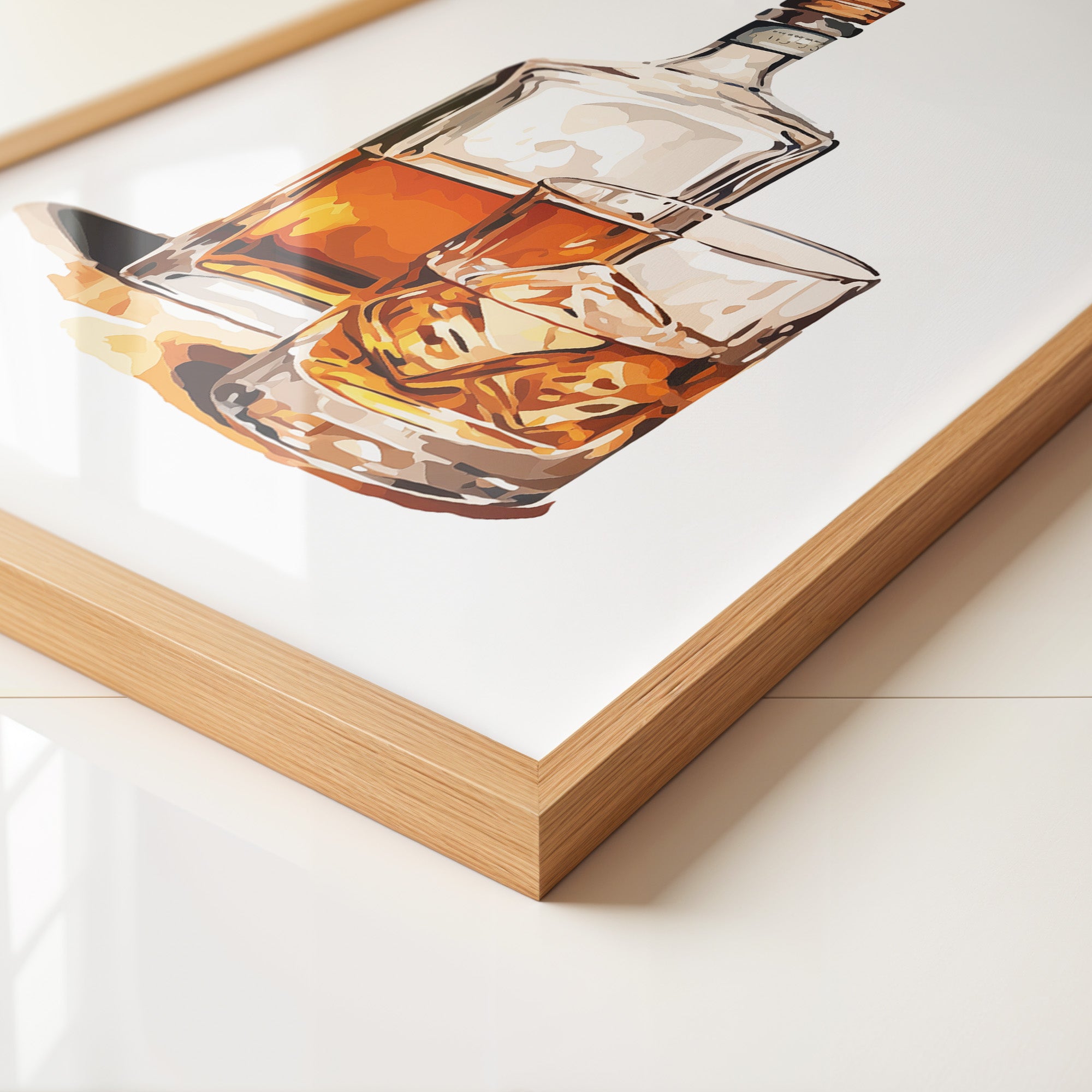 Whiskeyflasche Grafik Retro