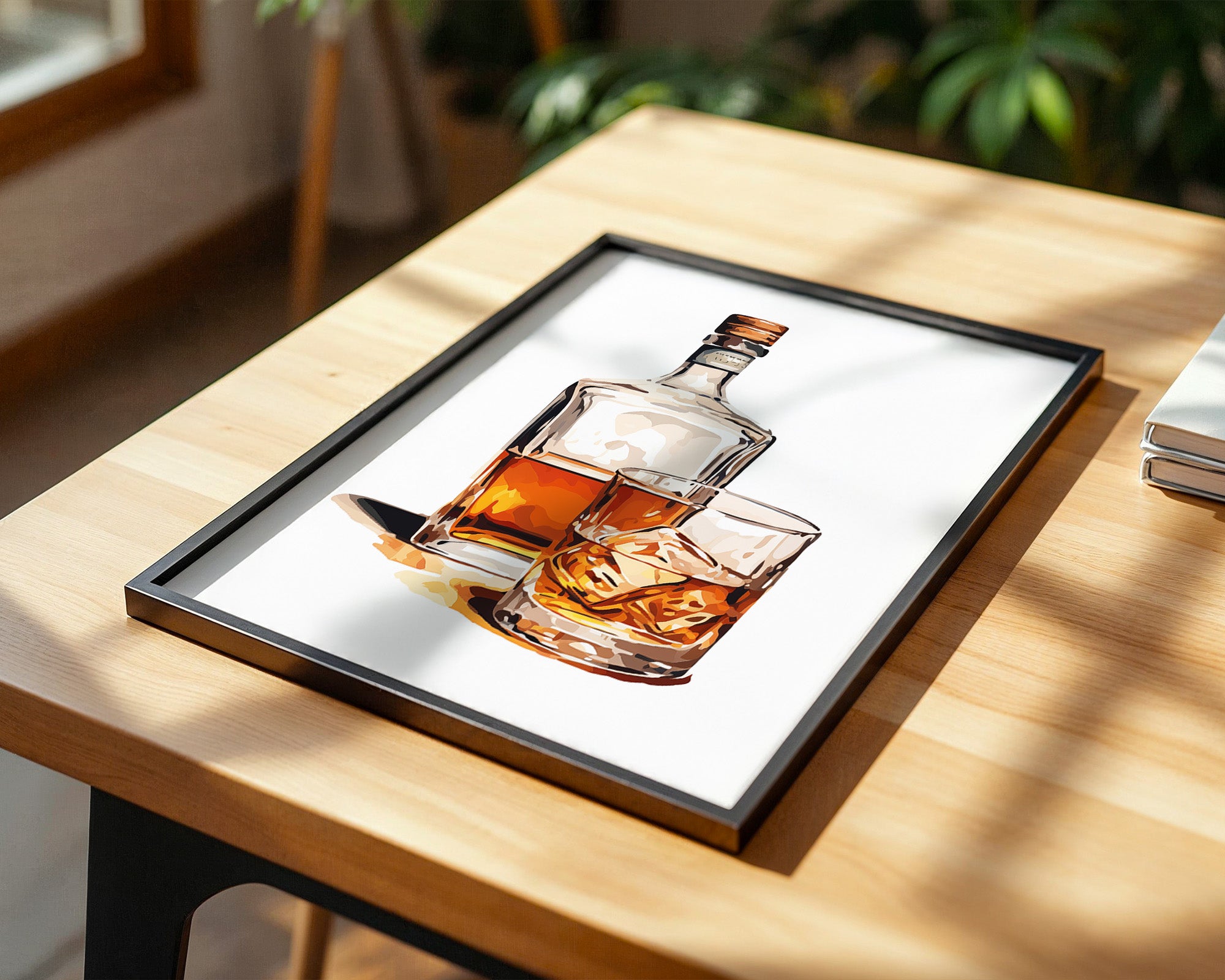 Whiskeyflasche Grafik Retro