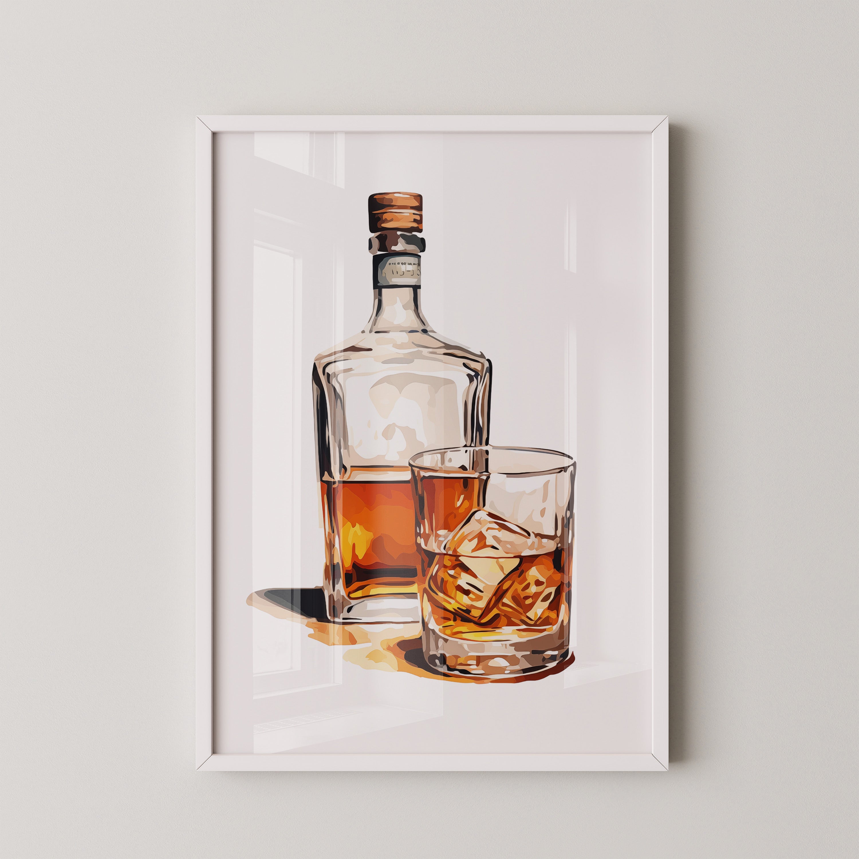 Whiskeyflasche Grafik Retro