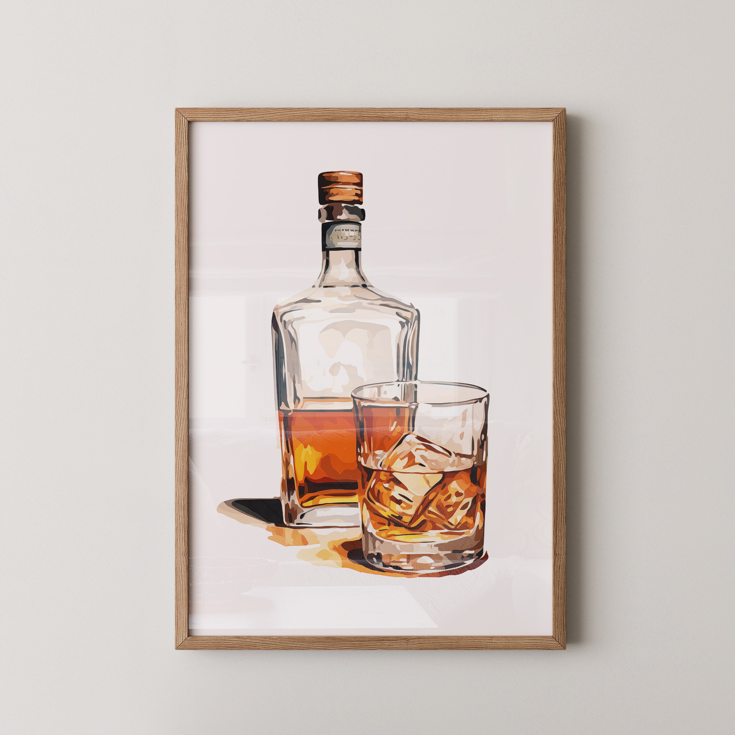 Whiskeyflasche Grafik Retro