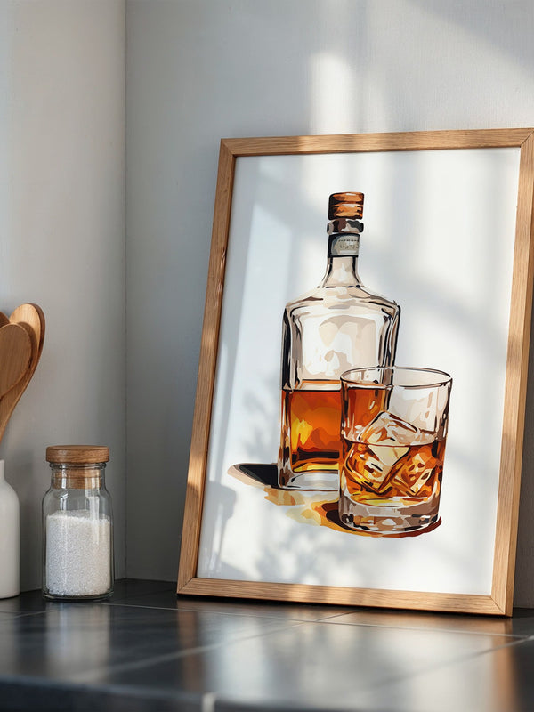Whiskeyflasche Grafik Retro