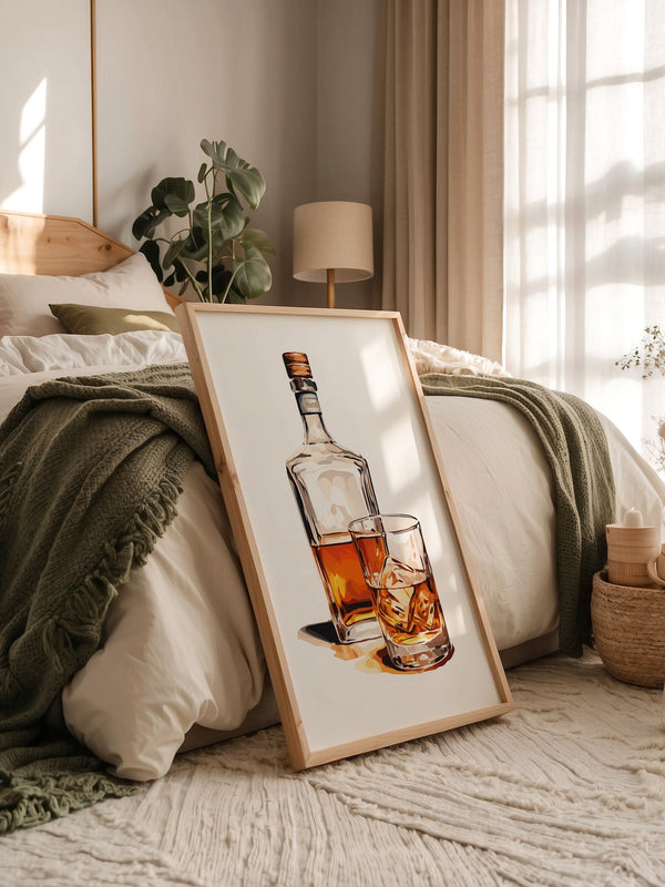Whiskeyflasche Grafik Retro