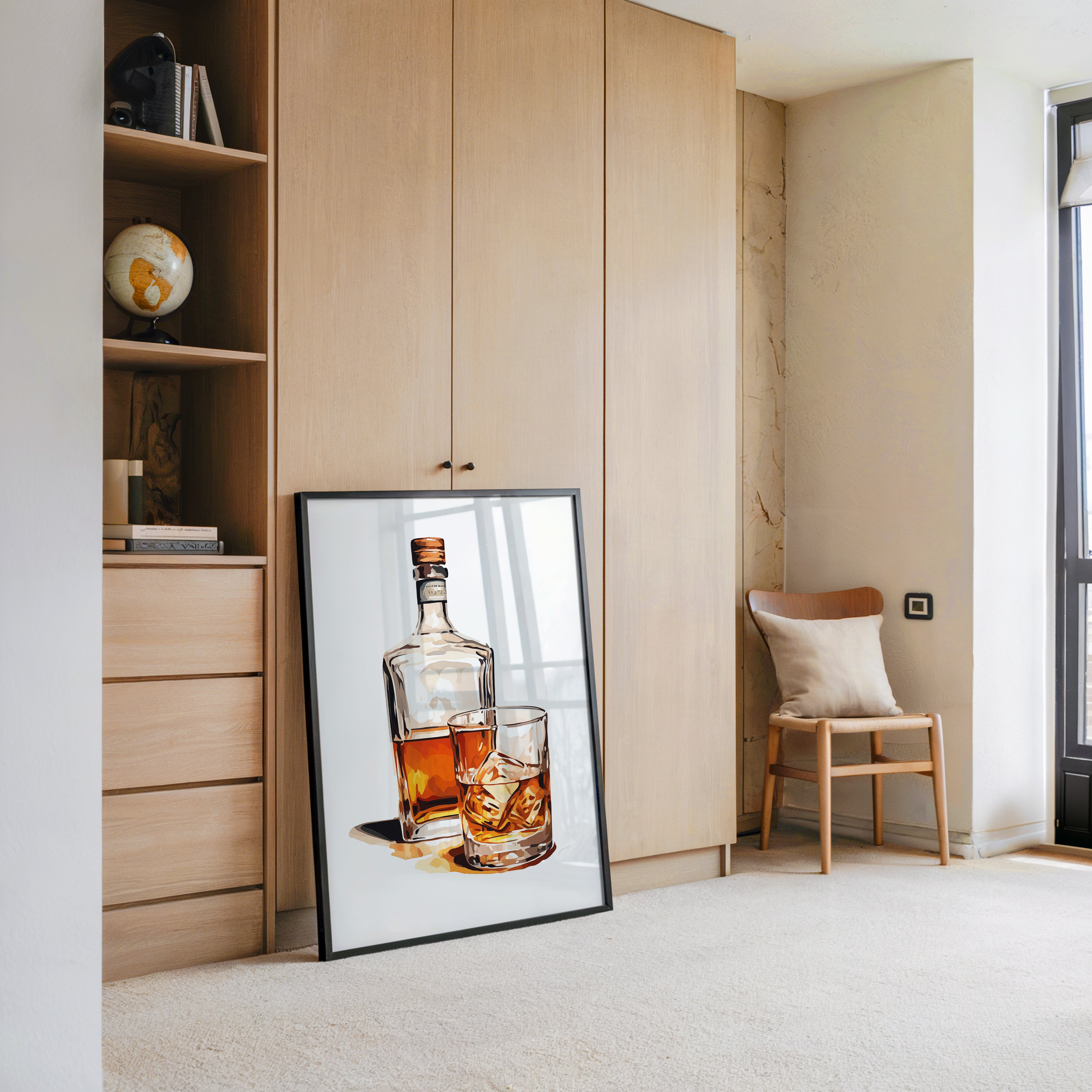 Whiskeyflasche Grafik Retro