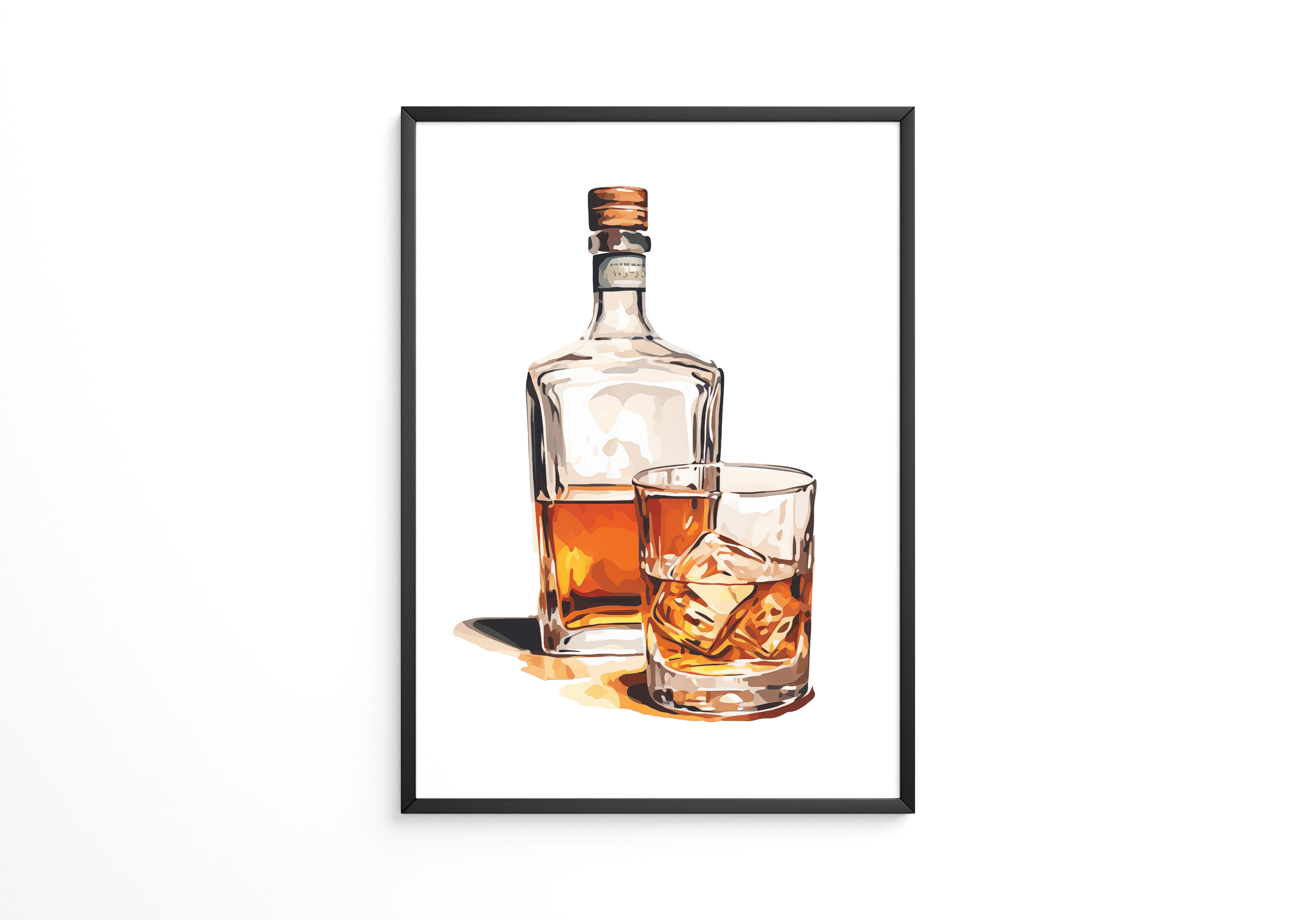 Whiskeyflasche Grafik Retro