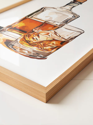Whiskeyflasche Grafik Retro