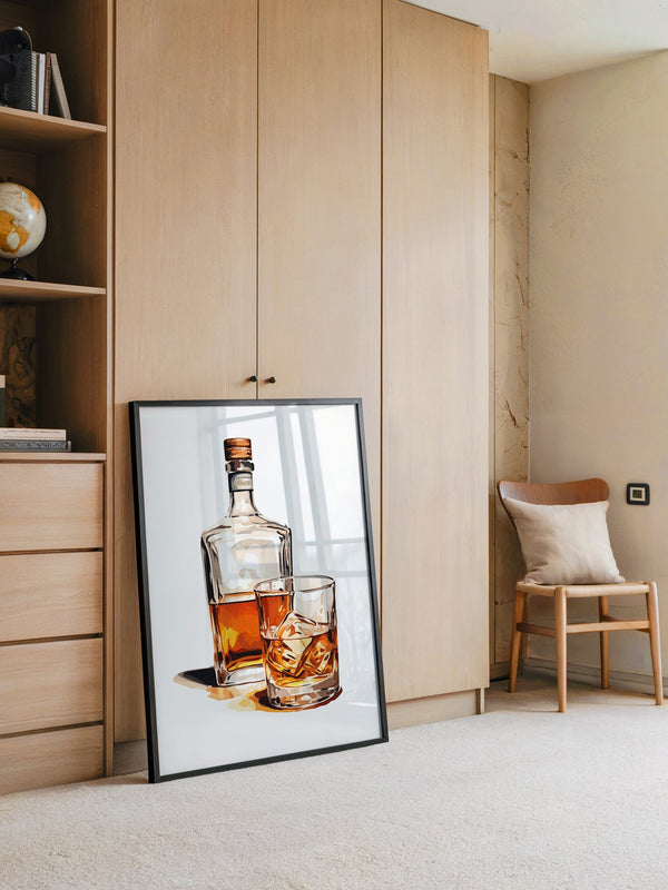 Whiskeyflasche Grafik Retro