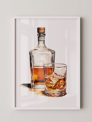 Whiskeyflasche Grafik Retro