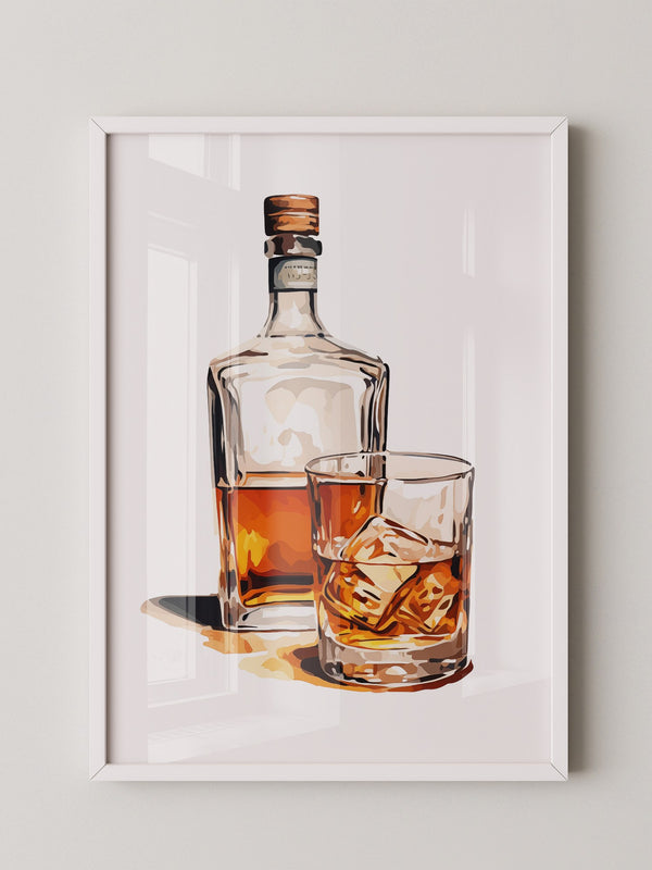 Whiskeyflasche Grafik Retro