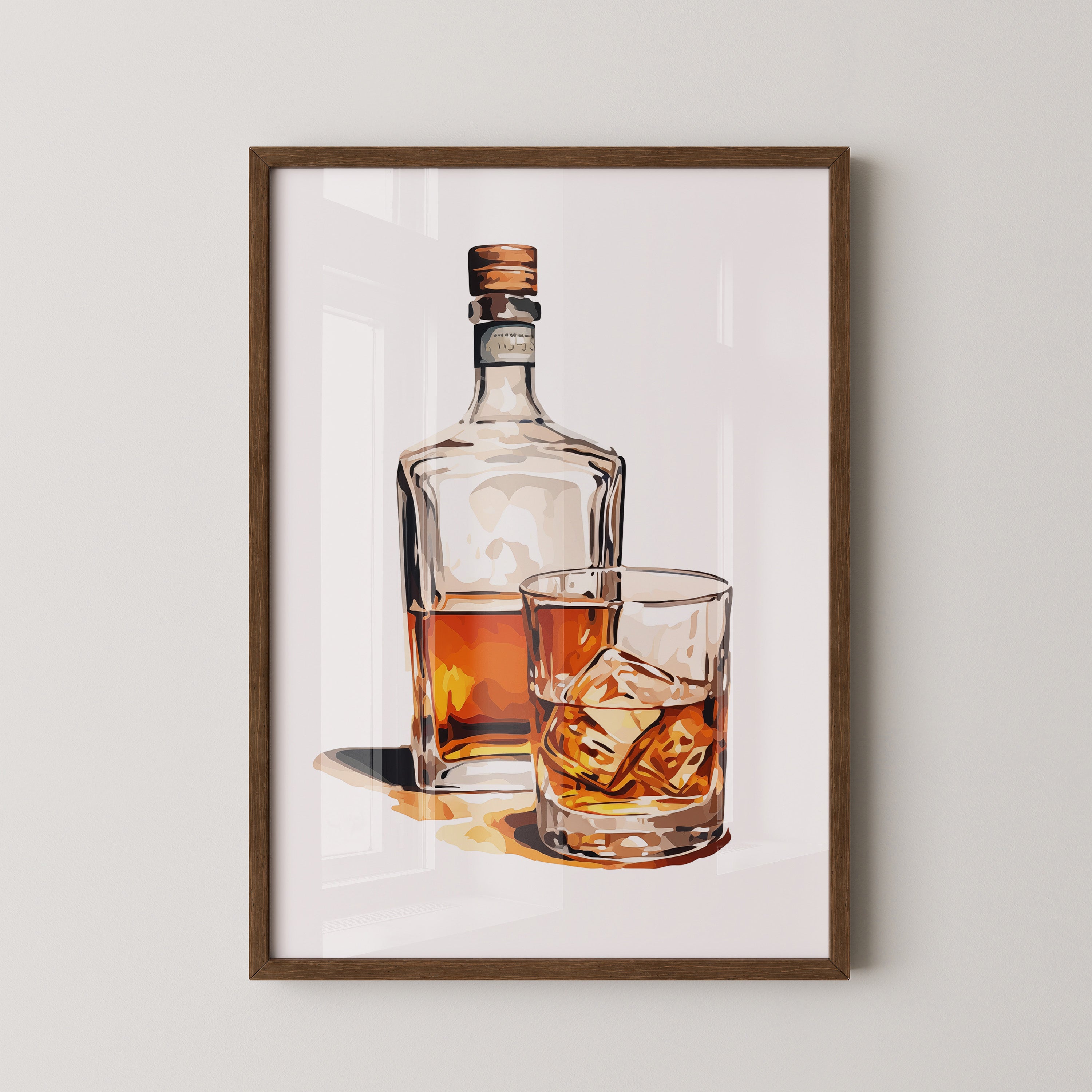 Whiskeyflasche Grafik Retro