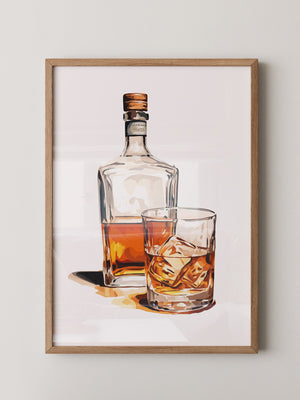 Whiskeyflasche Grafik Retro