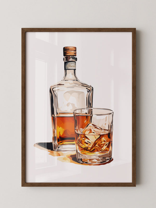 Whiskeyflasche Grafik Retro
