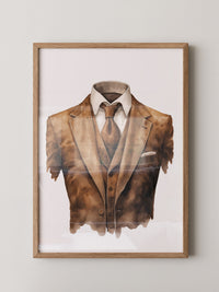 Anzug Vintage Aquarell