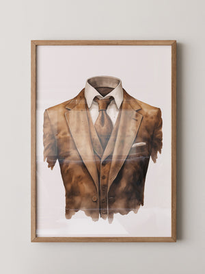 Anzug Vintage Aquarell