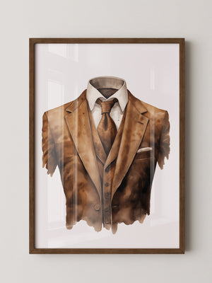Anzug Vintage Aquarell