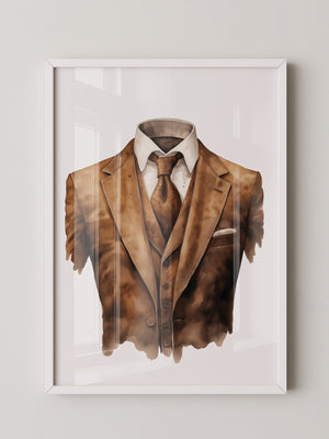 Anzug Vintage Aquarell
