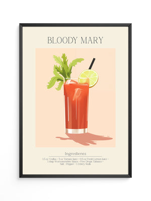 Bloody Mary Cocktail Illustration