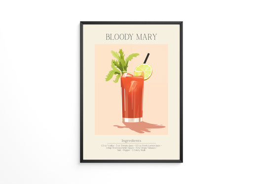 Bloody Mary Cocktail Illustration