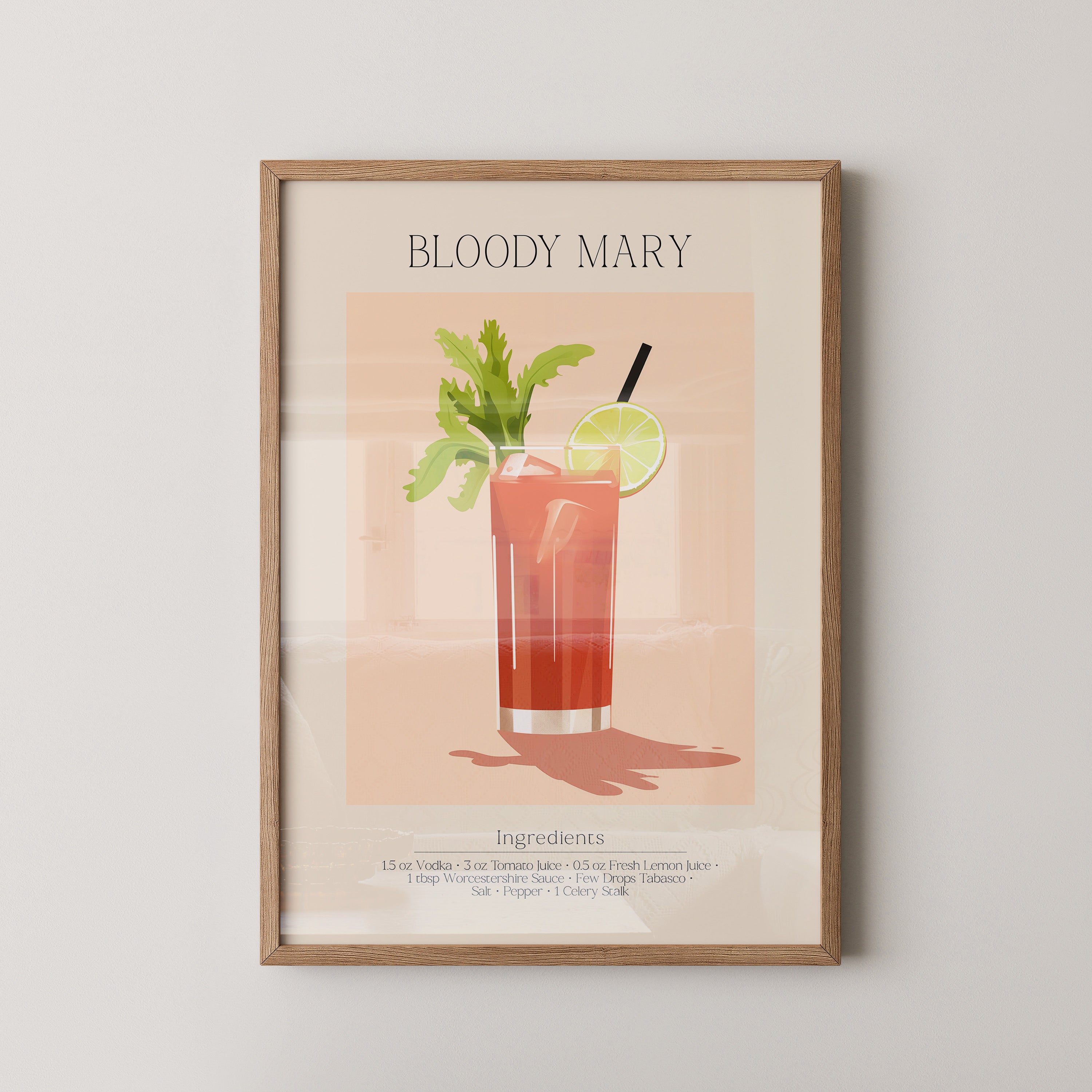 Bloody Mary Cocktail Illustration