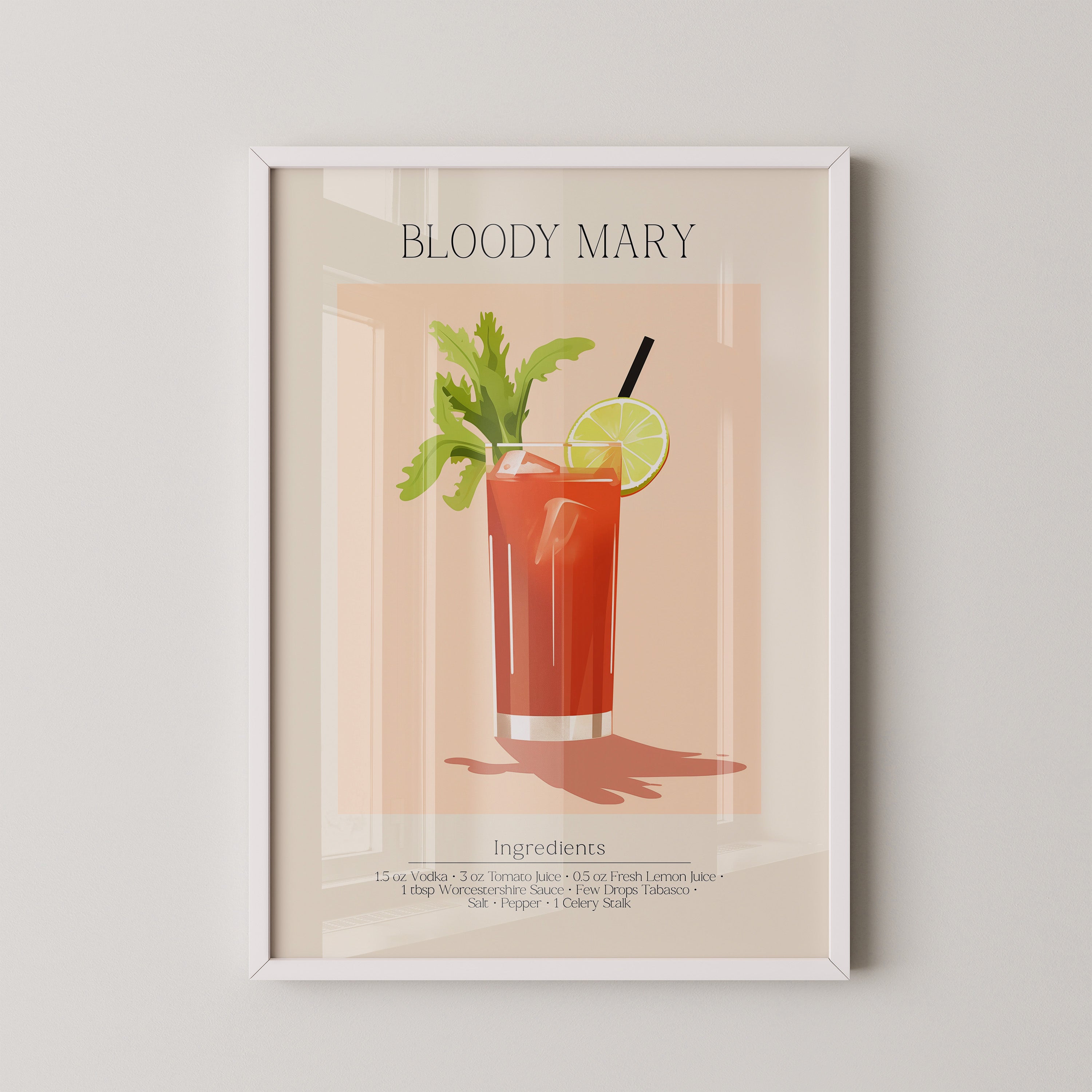 Bloody Mary Cocktail Illustration