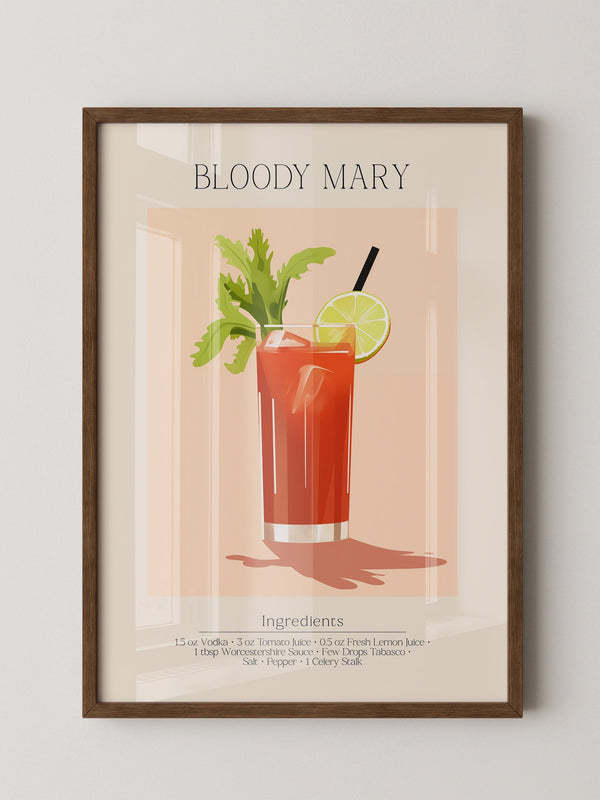 Bloody Mary Cocktail Illustration