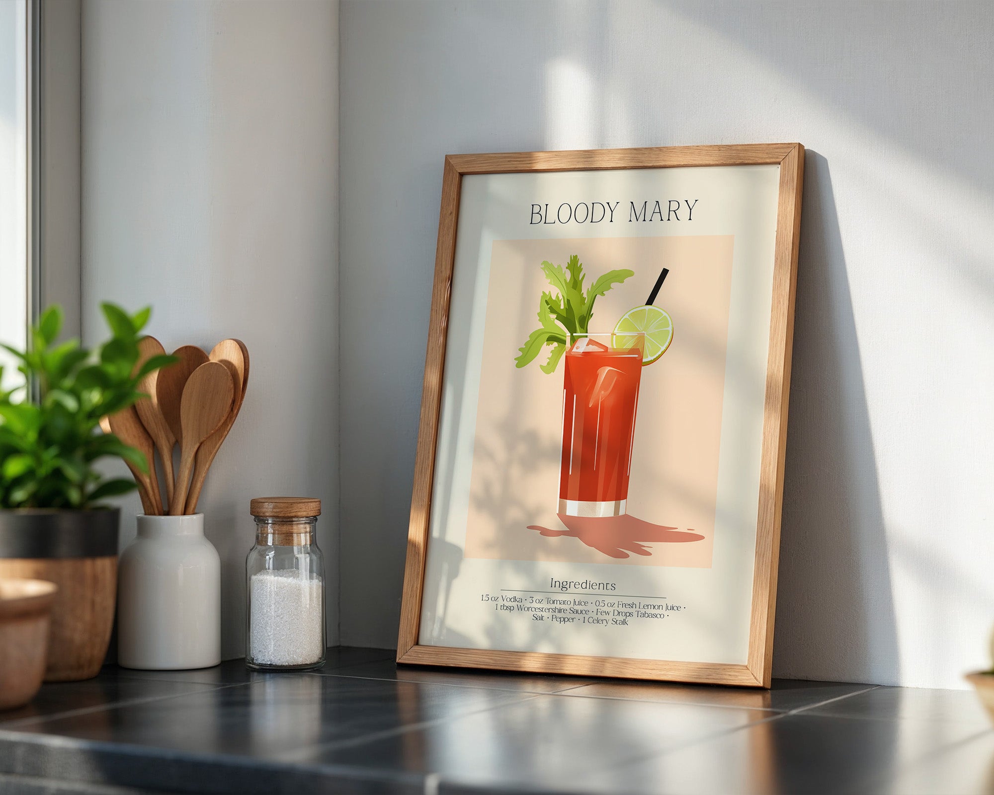 Bloody Mary Cocktail Illustration