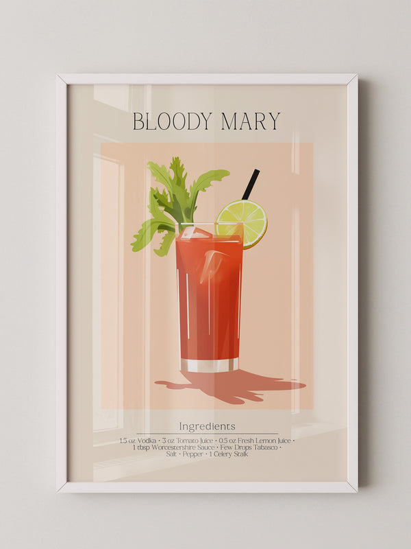 Bloody Mary Cocktail Illustration