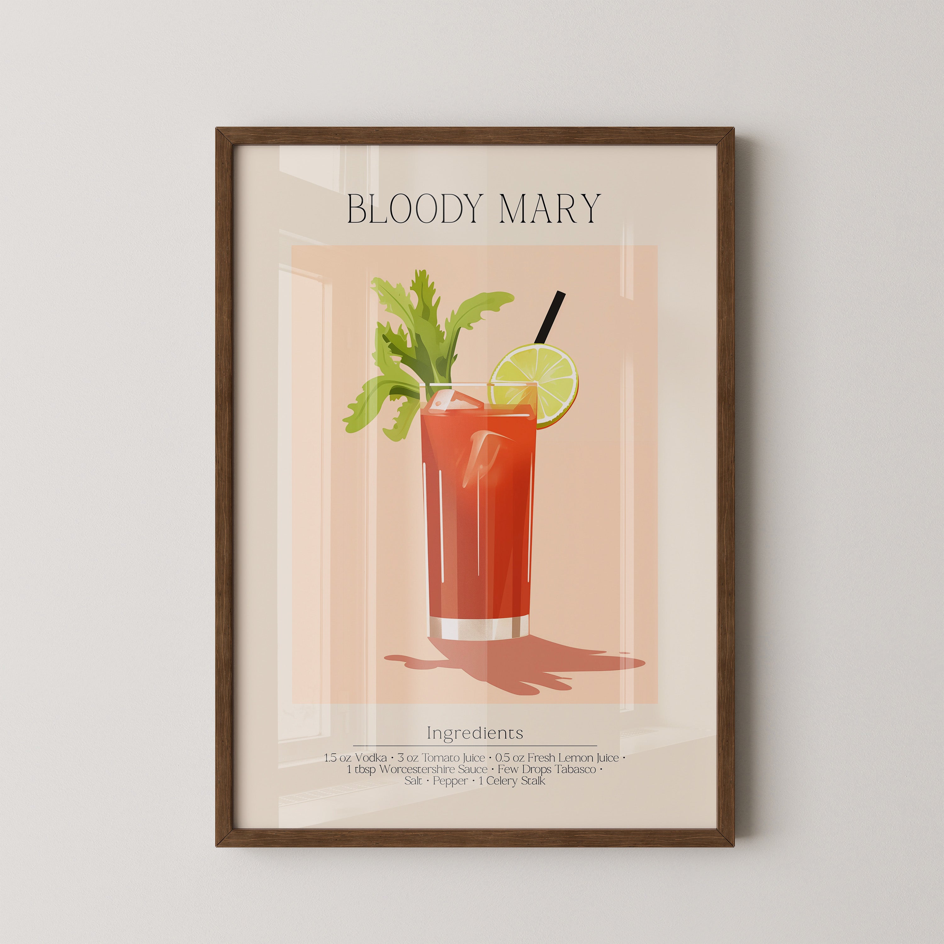 Bloody Mary Cocktail Illustration
