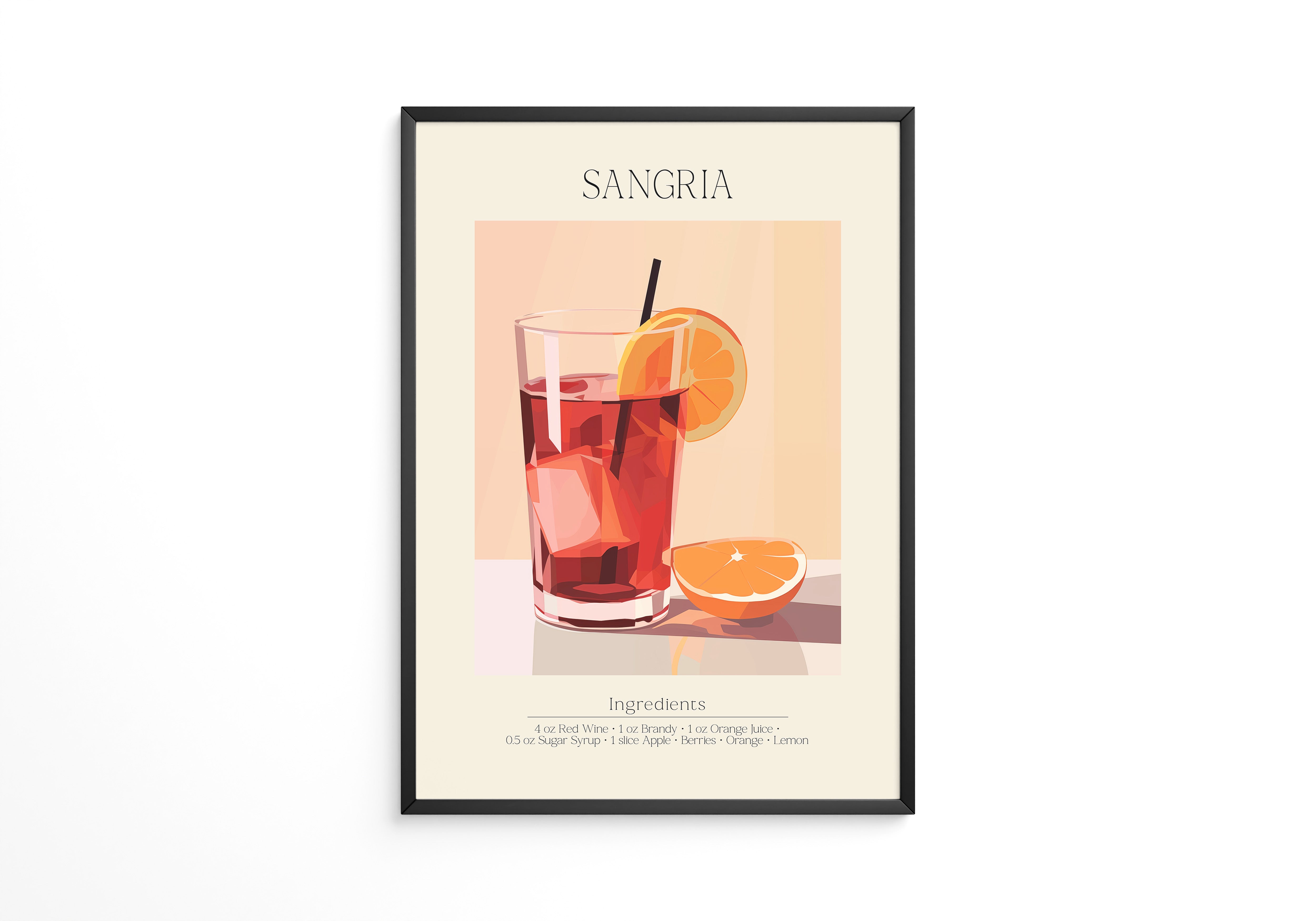 Sangria Glas pastellfarben