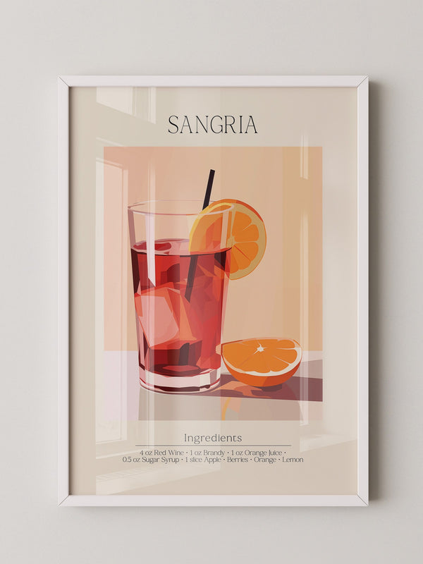 Sangria Glas pastellfarben