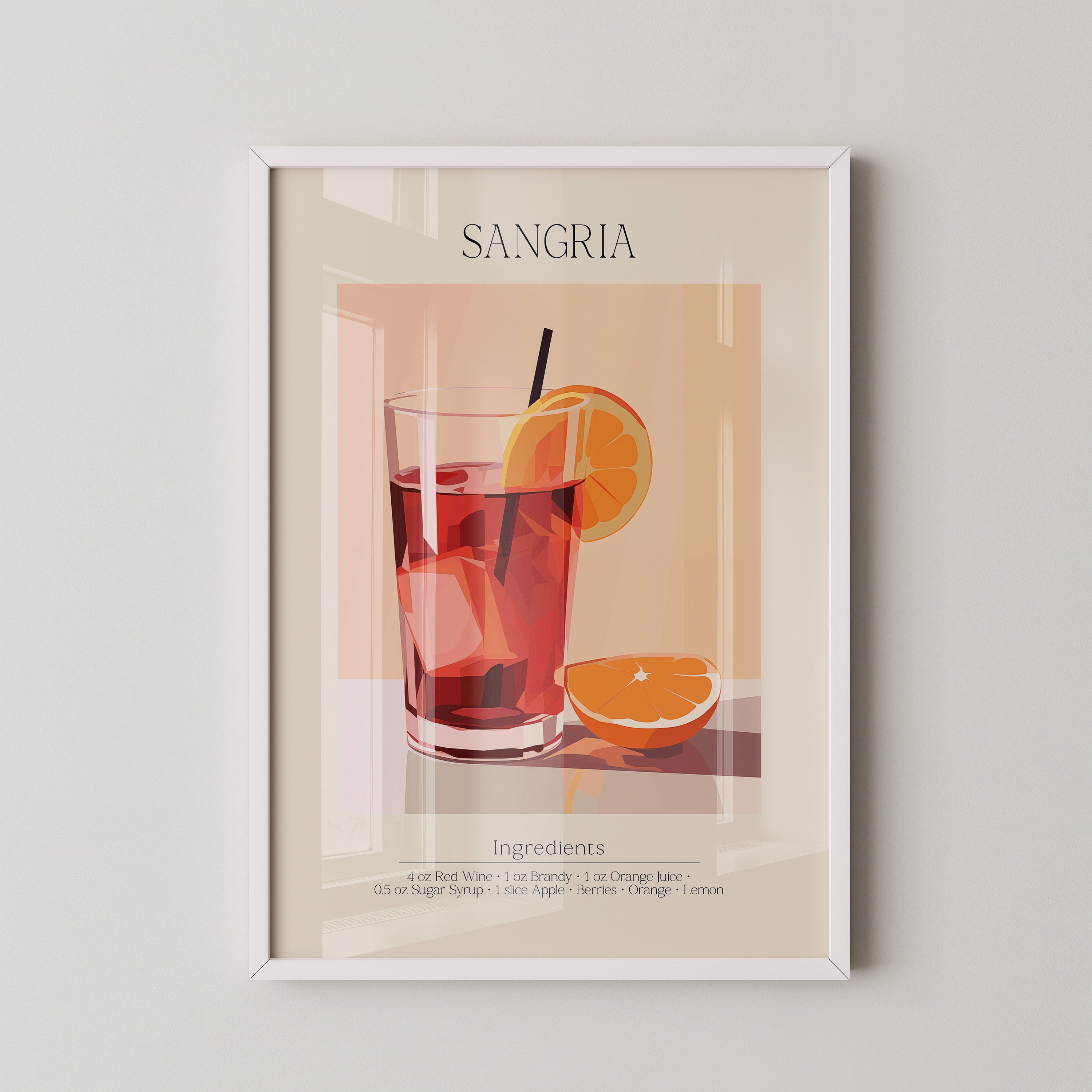 Sangria Glas pastellfarben
