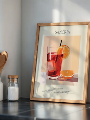 Sangria Glas pastellfarben