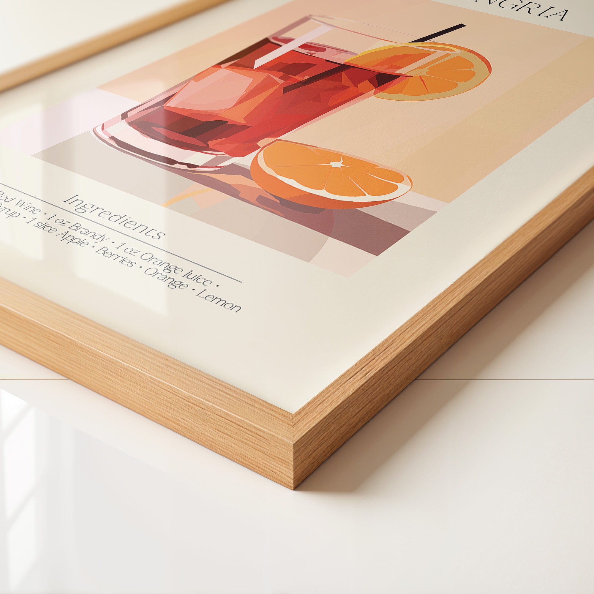 Sangria Glas pastellfarben