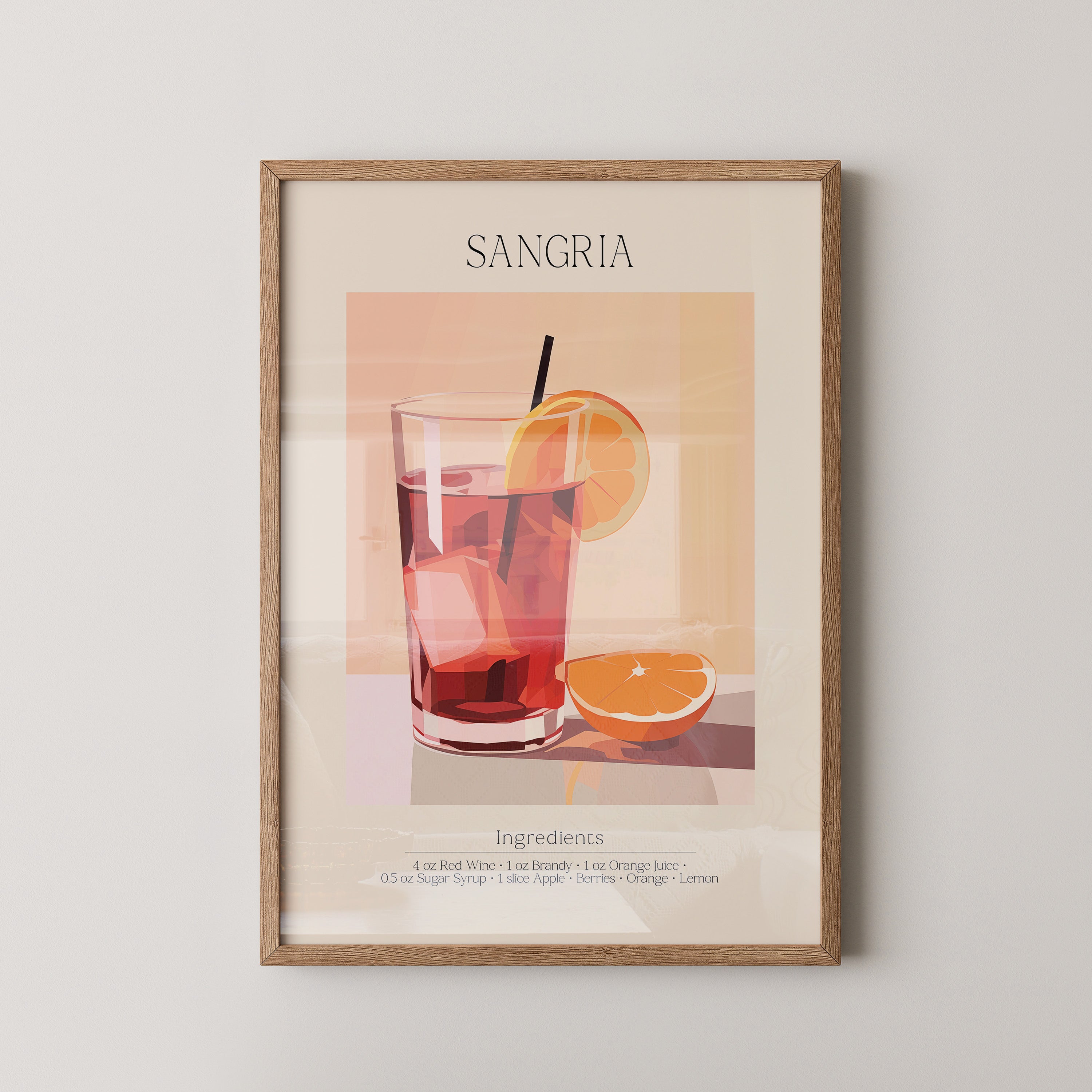 Sangria Glas pastellfarben