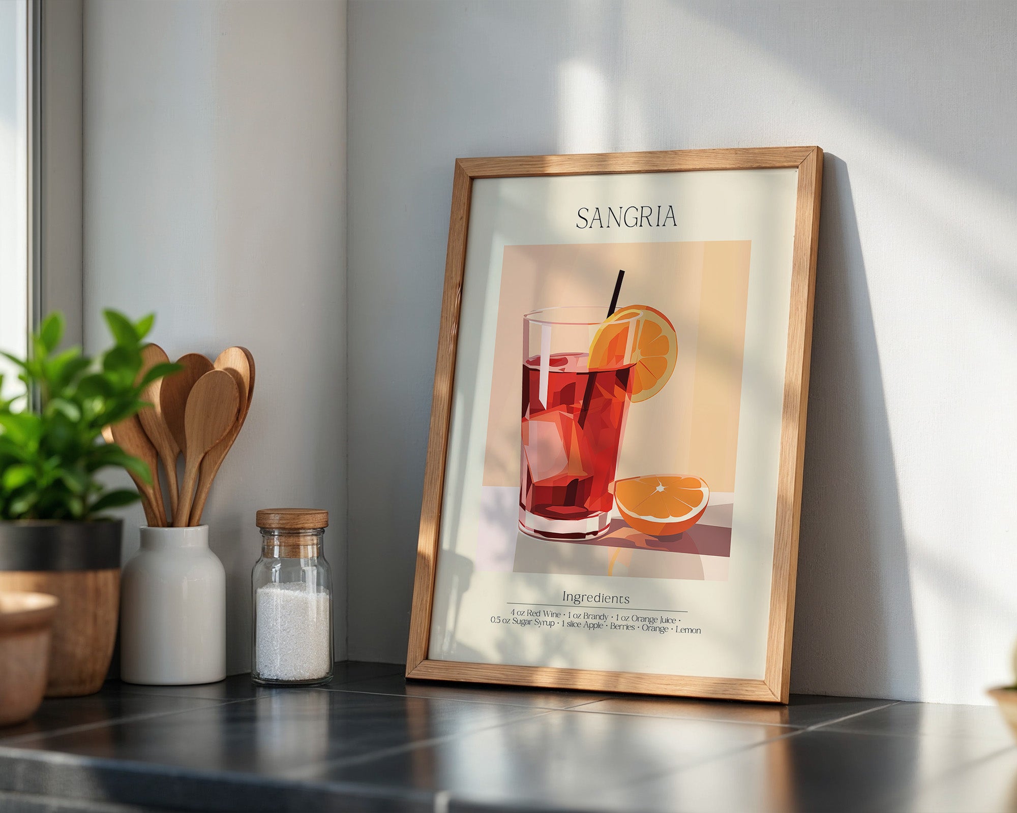 Sangria Glas pastellfarben