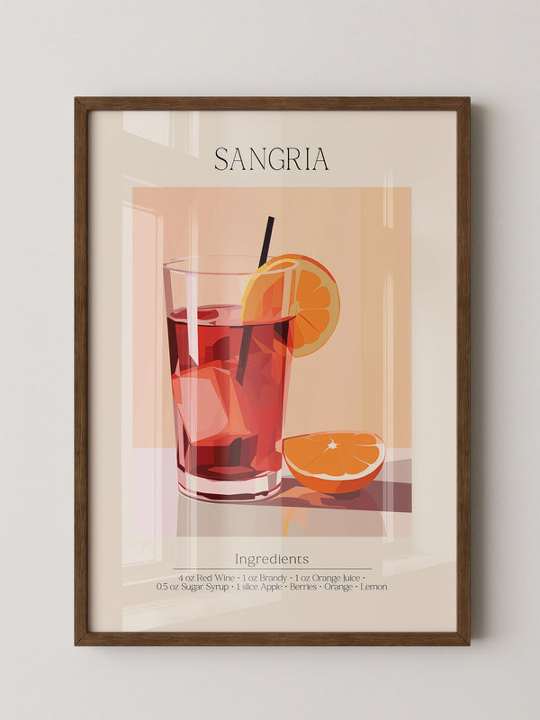 Sangria Glas pastellfarben