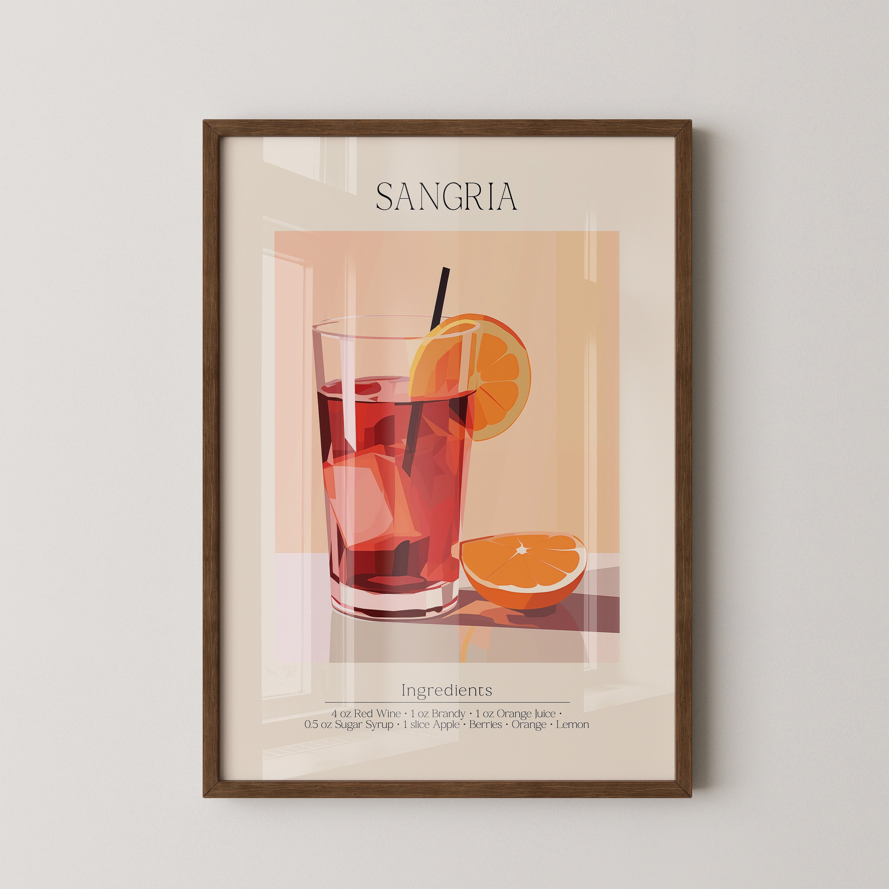 Sangria Glas pastellfarben