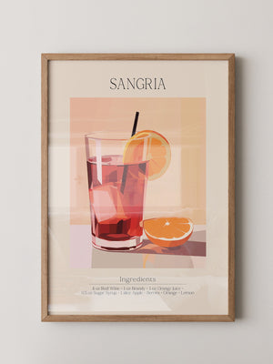 Sangria Glas pastellfarben