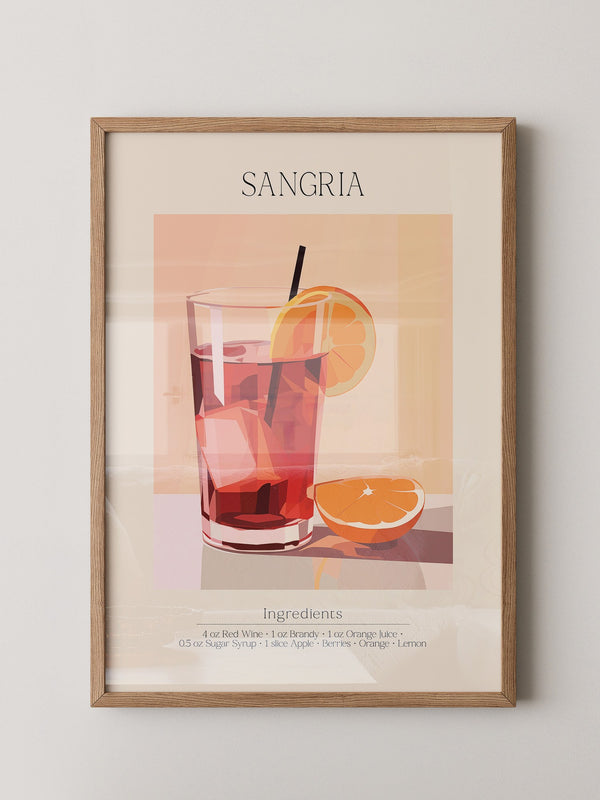 Sangria Glas pastellfarben
