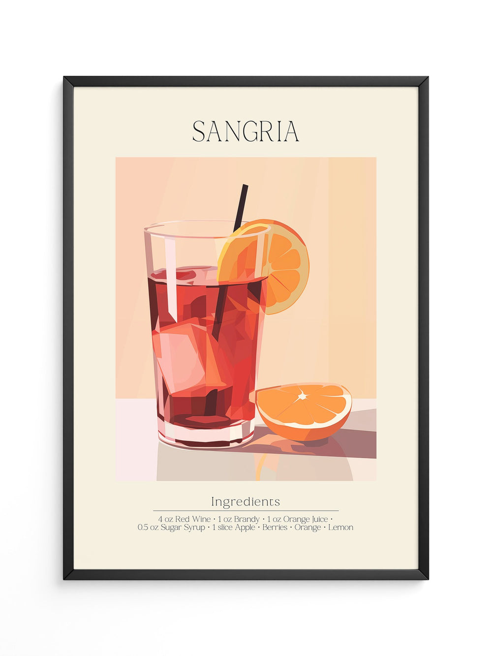 Sangria Glas pastellfarben