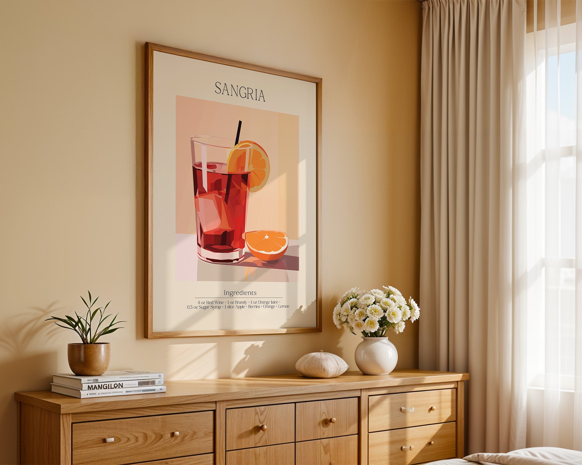 Sangria Glas pastellfarben