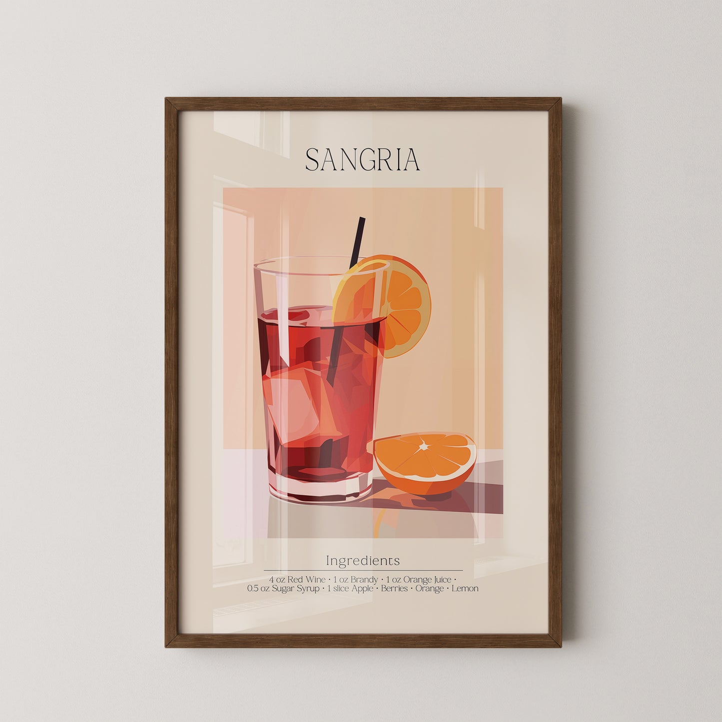 Sangria Glas pastellfarben