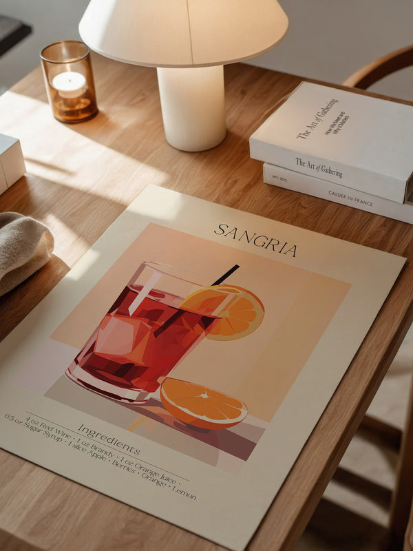 Sangria Glas pastellfarben