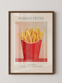 Pommes Frites Illustration Retro
