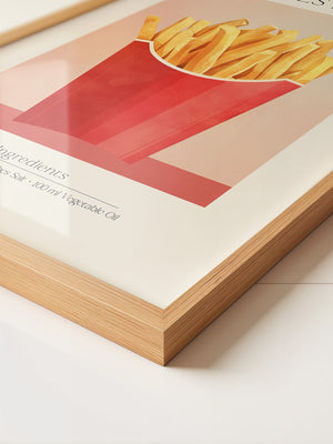 Pommes Frites Illustration Retro