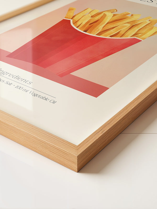 Pommes Frites Illustration Retro